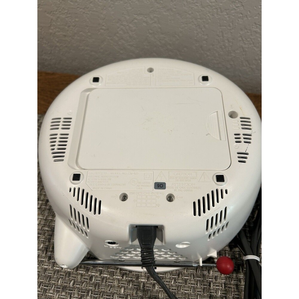 Red Sony ZS-E5 Portable CD Player - AM/FM Radio AUX Input Portable Stereo Works - Picture 6 of 8